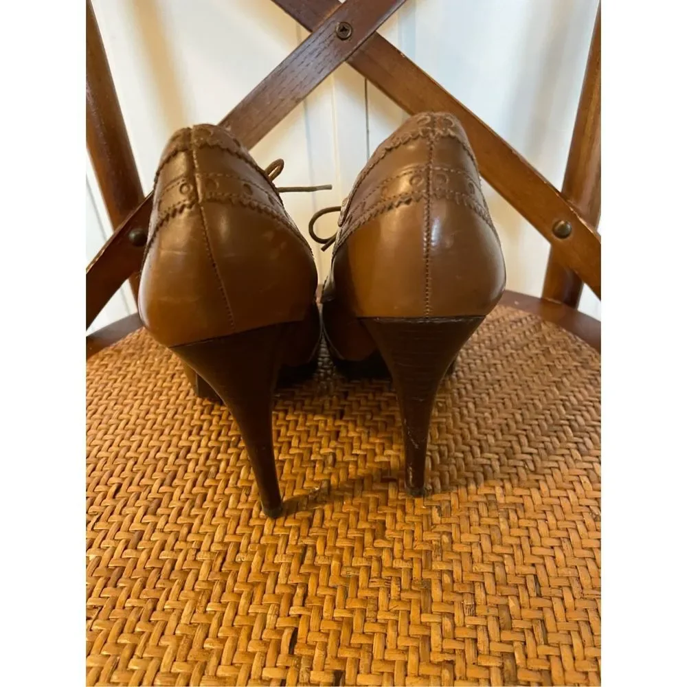Bcbg girls leather heeled booties size 6.5